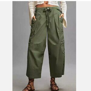 Anthropologie Pilcro 29 Slouchy Fit Surplus Pants Cargo Olive Green NWT